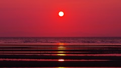 Sunset Sea nature sun silhouettes reflections