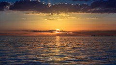 Sunset Sea nature water orange