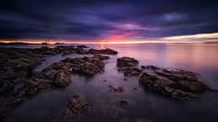 Sunset Sea nature water Seaside Beaches