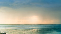 Sunset Sea New Zealand Beaches