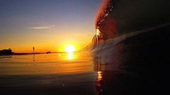 Sunset Sea ocean Beaches waves tropical