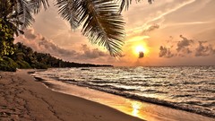 Sunset Sea Seaside Beaches