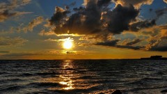 Sunset Sea sun clouds android