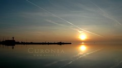 Sunset Sea sun clouds skies