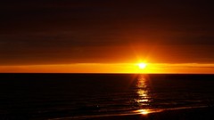 Sunset Sea sun clouds skies