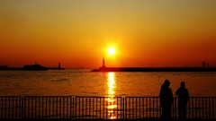 Sunset Sea sun reflections