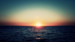 sunset Sea sunlight sky water nature sun horizon