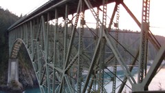 Sunset Sea Trees Bridges