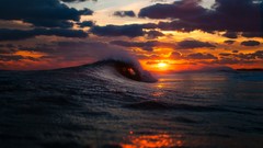 Sunset Sea waves