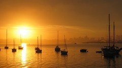 Sunset Sea Yachts evening