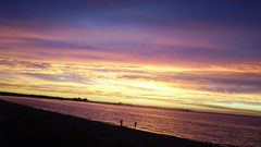 Sunset silhouettes Beaches