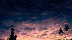 Sunset skies scenic original characters