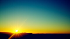 sunset sky landscape nature clear sky lens flare silhouette