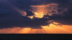 Sunset sky Sea nature