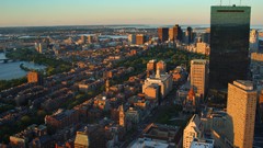 Sunset Skyscrapers buildings cities cityscapes massachusetts