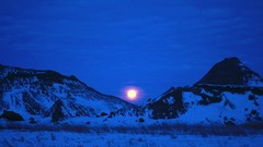 Sunset snow Mountains trail castle