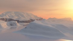 Sunset snow sun skies