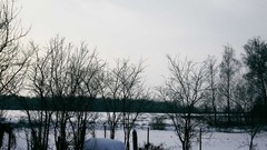 Sunset snow winter blue cold white countryside December