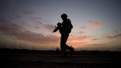 Sunset soldiers deserts