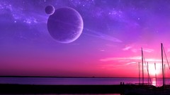 Sunset Stars planets Photo