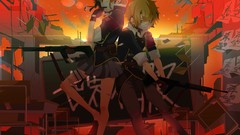 Sunset Stars weapons Guns Books chairs ruins gloves desks 