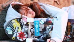 Sunset summer sleeping artist Skateboarding singers models 