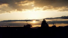 Sunset sun clouds dark