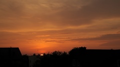 Sunset sun clouds houses skyscapes