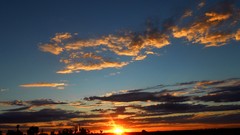 Sunset sun clouds light skies western