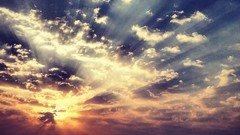 Sunset sun clouds light skyscapes