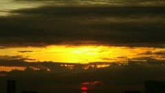 Sunset sun clouds red skies