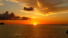 Sunset sun clouds skies