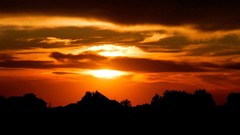 Sunset sun clouds skies