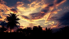 Sunset sun clouds skies