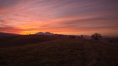 Sunset sun clouds skies plains