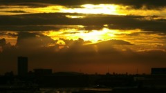 Sunset sun clouds skies skyline