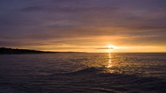 Sunset sun clouds weather shadows sunlight skies the day