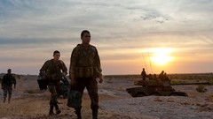 Sunset sun dawn War Army soldiers French military Africa 