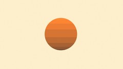 Sunset sun orange abstract retro geometry circles minimalistic