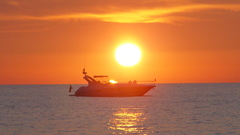 Sunset sun ships vehicles