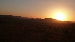 Sunset sun skies jordan deserts wadi rum