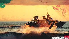 Sunset surfing quiksilver