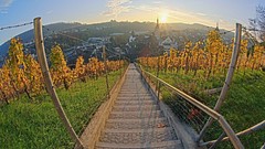 Sunset switzerland vineyard castle
