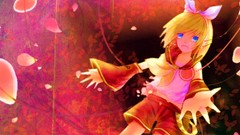 Sunset tears Shorts Ribbons blondes blue eyes vocaloid kagamine 