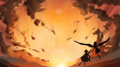 Sunset touhou wings animal