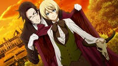 Sunset Trees clouds Gothic Birds Plants Anime glasses fountain 