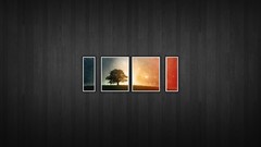 Sunset Trees design abstract