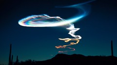 Sunset Trees yellow sun white trail launch waterfalls Range 