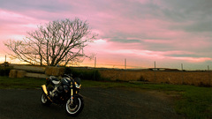 Sunset vehicles motorbikes