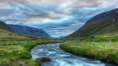 Sunset water iceland